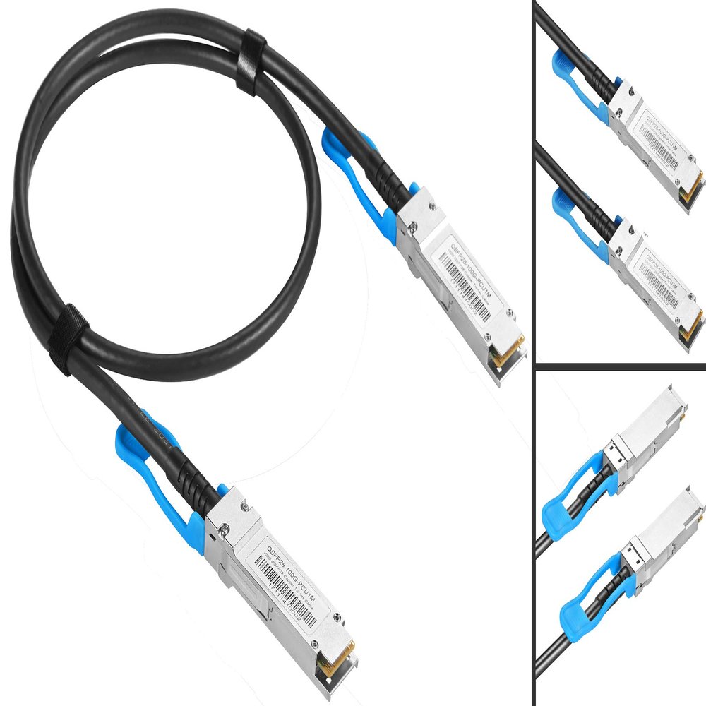 100G QSFP28 DAC Cable- CR4 QSFP28 to QSFP28 Passive Direct Attach Twinax Copper Cable Compatible with Cisco QSFP-100G-CU5M, 5-Meter (16.5ft)