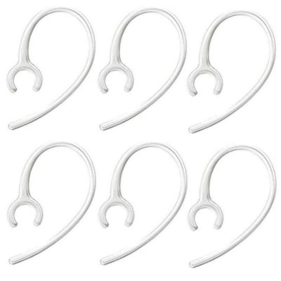 D & K Exclusives 6 Pack Replacement Ear Hooks for Bluetooth Headset Earhook Clips Hook Loop - 8MM Clamp, Clear