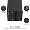 SABRENT 4-Bay USB 3.2 Gen 2 SATA Docking Station for 3.5 HDD/SSD, 10Gbps USB-C DAS, Tray-Less Hot-Swap, Aluminum Enclosure with Cooling Fan, Individual Power Switches, No RAID (DS-SC4B) view 3
