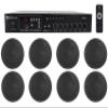 Rockville Commercial 70v Amp+(8) Black 5" Ceiling Speakers 4 Restaurant/Bar/Cafe view 1