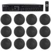 Rockville Commercial 70v Amp+12 Black 5" Ceiling Speakers 4 Restaurant/Bar/Cafe view 1