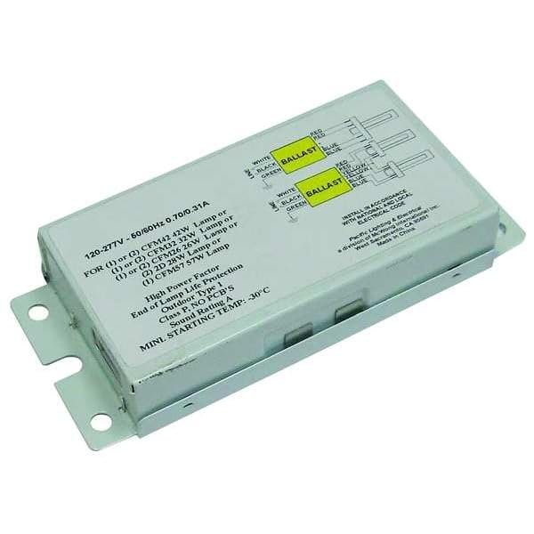 Lumapro 4KGJ9 CFL Ballast, Electronic, 56W, 120/277V Lighting, Black