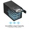 SABRENT 5-Bay USB 3.2 Gen 2 SATA Docking Station for 3.5 HDD/SSD, 10Gbps USB-C DAS, Tray-Less Hot-Swap, Aluminum Enclosure with 120mm Cooling Fan, Individual Power Switches, No RAID (DS-SC5B) view 4