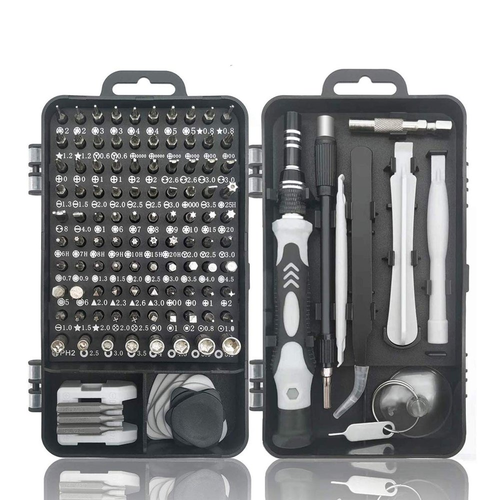 Padarsey Precision Screwdriver Set 115 in 1 Repair Tools Kit with Magnetic Driver Kit,Electronics Precision Screwdriver Set with Portable Bag for Repair Computer, Cell Phone, PC, iPhone,Lap Black