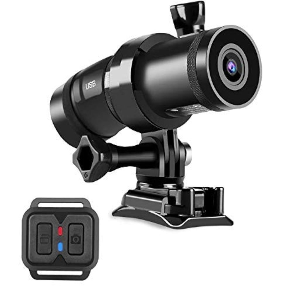 Techalogic DC-1 Advanced Dual Lens Helmet Camera Front and Rear Record for Motorcycle/Cycle Camera and Horse Riding Cameras