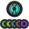 2 Pairs (4 Speakers Total) of Kicker 6.5" OEM Replacement 195W Marine Coaxial 2-Way Speakers (Charcoal Grilles) w/Multicolor LED Lighting Capability, Enrock 16-Gauge Speaker Wire view 2