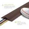 UT Wire 5'Cable Blanket High Capacity Low Profile Cord Cover and Protector, Brown view 2
