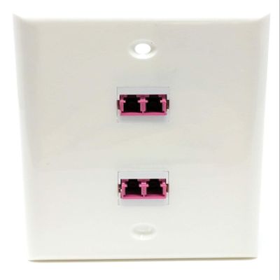 RiteAV - 2 Port LC Fiber 40GB Duplex Wall Plate - Bracket Included
