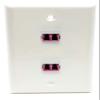 RiteAV - 2 Port LC Fiber 40GB Duplex Wall Plate - Bracket Included view 1
