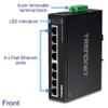 TRENDnet 8-Port Industrial Fast Ethernet DIN-Rail Switch, TI-E80, 8 x Fast Ethernet Ports, IP50 Rated, Extreme Temperature Operating Range, 1.6Gbps Switching Capacity, Lifetime Protection view 2