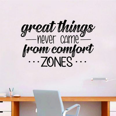 Comfort Zones Wall Decal Sticker Vinyl Art Bedroom Room Decor Teen Quote Inspirational Boy Girl Hike Nature Beautiful Adventure Tent Explore School Vacation Wanderlust Travel