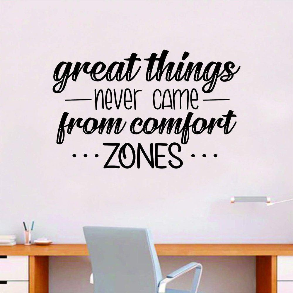 Comfort Zones Wall Decal Sticker Vinyl Art Bedroom Room Decor Teen Quote Inspirational Boy Girl Hike Nature Beautiful Adventure Tent Explore School Vacation Wanderlust Travel