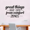 Comfort Zones Wall Decal Sticker Vinyl Art Bedroom Room Decor Teen Quote Inspirational Boy Girl Hike Nature Beautiful Adventure Tent Explore School Vacation Wanderlust Travel view 1