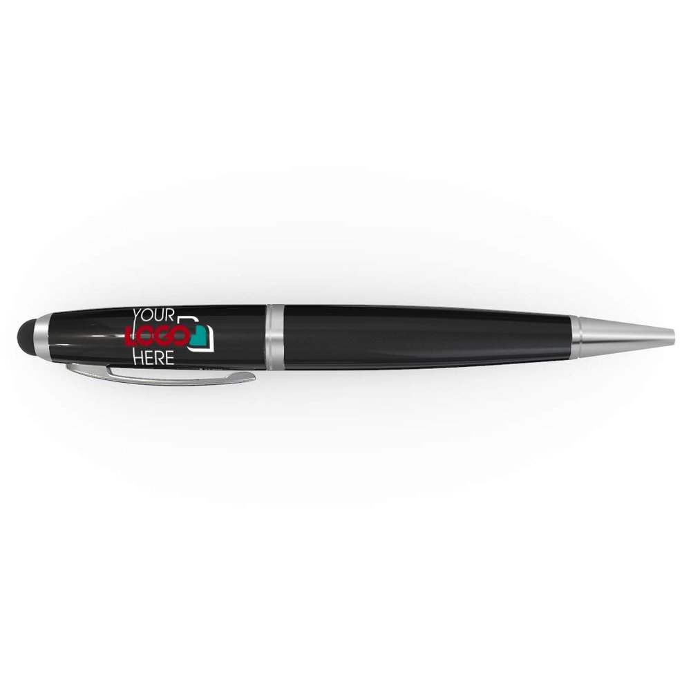 Possibox Custom Pen USB Flash Drive Personalized with Your Logo - as Campaign Gift Bulk - 512MB, Black 300 Pack