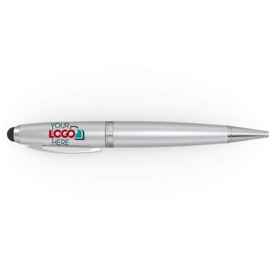 Possibox Custom Pen USB Flash Drive Personalized with Your Logo - as Campaign Gift Bulk - 512MB, Silver 300 Pack