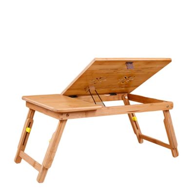 Tables HUAHUA Laptop (Bamboo) and Bed Tray for Reading, Tablet, Dining, Adjustable Legs, Children, Adults (Color : Style1, Size : 50x30x25cm)