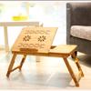Tables HUAHUA Laptop (Bamboo) and Bed Tray for Reading, Tablet, Dining, Adjustable Legs, Children, Adults (Color : Style1, Size : 50x30x25cm) view 2