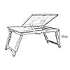 Tables HUAHUA Laptop (Bamboo) and Bed Tray for Reading, Tablet, Dining, Adjustable Legs, Children, Adults (Color : Style1, Size : 50x30x25cm) view 4
