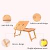 Tables HUAHUA Laptop (Bamboo) and Bed Tray for Reading, Tablet, Dining, Adjustable Legs, Children, Adults (Color : Style1, Size : 72x34x34cm) view 3