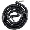 Bistras 15 Feet Coild Black Phone Telephone Extension Cord Cable Wire with Standard RJ-11 view 1