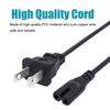Power Cord Replacement for Echo Studio High-Fidelity Smart Speaker,Klipsch SW-350 SW-450 Powered Subwoofer R10B SB3 SB-1 SB1BK Subwoofer Power Cord IEC C7 2 Prong 8ft AC Cable view 3