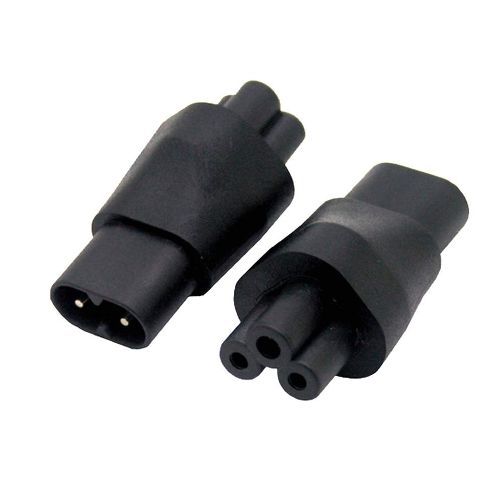 1 pcs IEC 3Pin Female to 2Pin Male IEC 320 C6 to C8 Power Adapter IEC 320 C7 to C5 2 pin Female Power Adapter