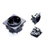 10 pcs/lot E-08 EU Travel Adaptor/Plug Converter in BlackCE Marked view 1
