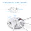 BESTEK Travel Power Strip, Surge Protector with 6-Outlet 4 USB Ports (1 QC 3.0 USB Port), 6 Ft Long Extension Cord, 220 Joules, Ultra-Compact for Dorm Room, Bedside view 4