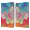Head Case Designs Officially Licensed Micklyn Le Feuvre Tropical Flowers in Pink Orange Florals 2 Leather Wallet Case Compatible with Kindle Paperwhite 1/2 / 3 view 1