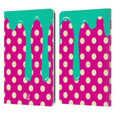 Head Case Designs Dotted Pattern Meltdown Leather Wallet Case Compatible with Kindle Paperwhite 1/2 / 3