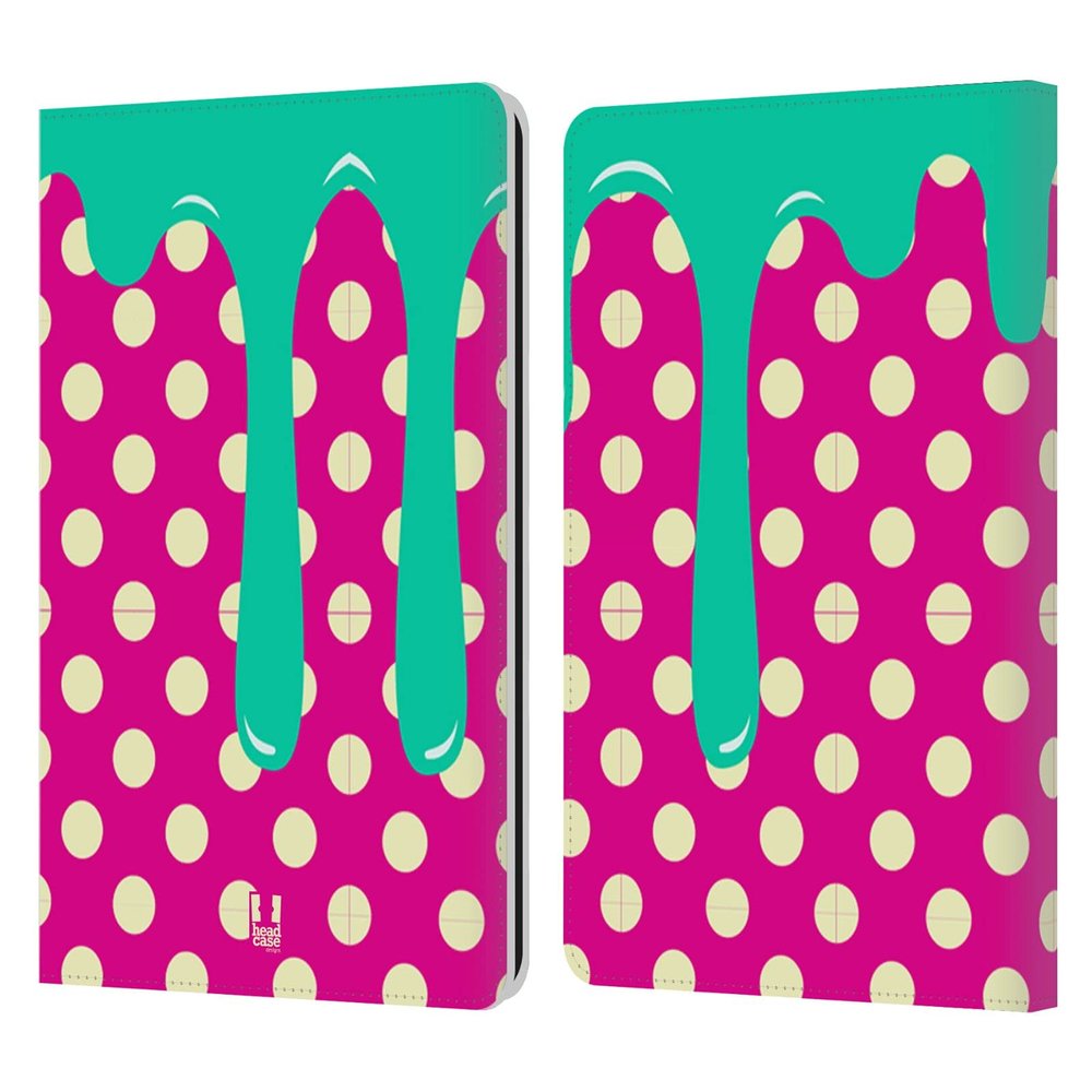 Head Case Designs Dotted Pattern Meltdown Leather Wallet Case Compatible with Kindle Paperwhite 1/2 / 3
