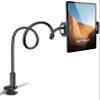 Lamicall Gooseneck Tablet Mount Holder for Bed - Flexible Tablet Arm Clamp for Bed Compatible with Pad Mini 7.9, Air 9.7, Pro 10.5, Kindle, Switch, Galaxy Tabs, More 4.7-11" Device - Black view 1