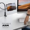 Lamicall Gooseneck Tablet Mount Holder for Bed - Flexible Tablet Arm Clamp for Bed Compatible with Pad Mini 7.9, Air 9.7, Pro 10.5, Kindle, Switch, Galaxy Tabs, More 4.7-11" Device - Black view 2