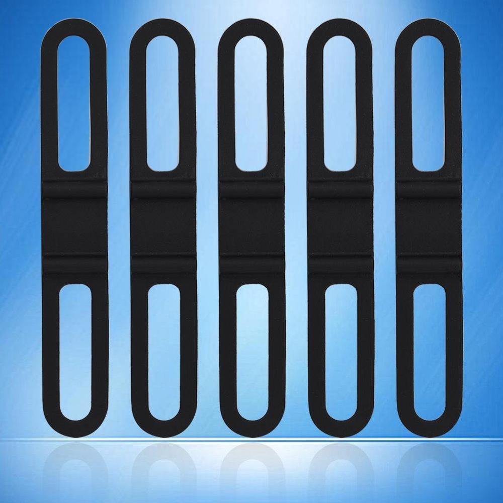 5-Pack Silicone Elastic Straps, Universal Mount Holder Bands for Flashlight, Phone, Computer, Multiple Uses, Highly Elastic, Portable