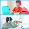 AVAWO Kids Case for iPad 10.2" 9th & 8th & 7th Generation, iPad 10.2 2021/2020/2019 Case with Built-in Screen Protector, Light Weight Shock Proof Handle Stand Kids Friendly Cover for iPad 10.2" - Cyan view 3