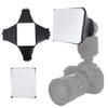 Portable Softbox for Camera Flash, Foldable Light Diffuser Compatible with Most External Flashes, Photography Lighting Modifier (White, 3.9x5.1in) view 2