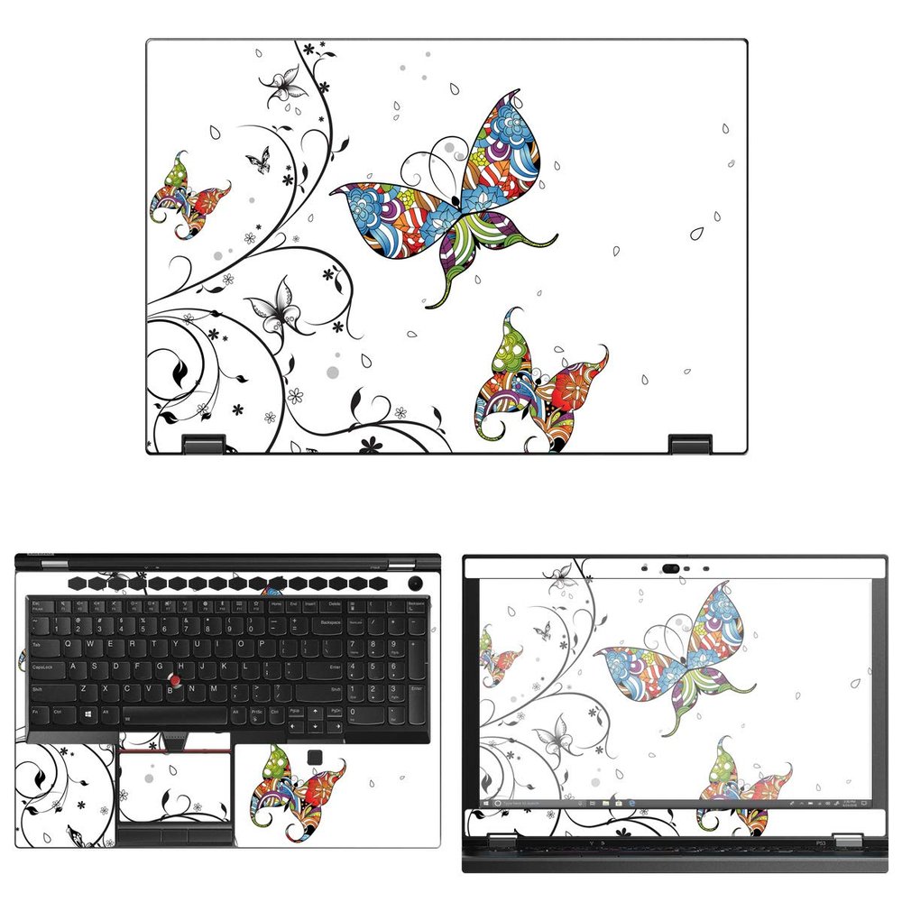 Decalrus - Protective Decal Butterfly Skin Sticker for Lenovo ThinkPad P53 (15.6" Screen) case Cover wrap LEthnkpd15_P53-12