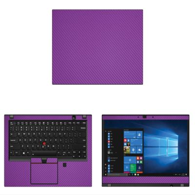 Decalrus - Protective Decal for Lenovo ThinkPad T495s (14" Screen) Laptop Purple Carbon Fiber Skin case Cover wrap CFlenovoTnkpad14_T495sPurple