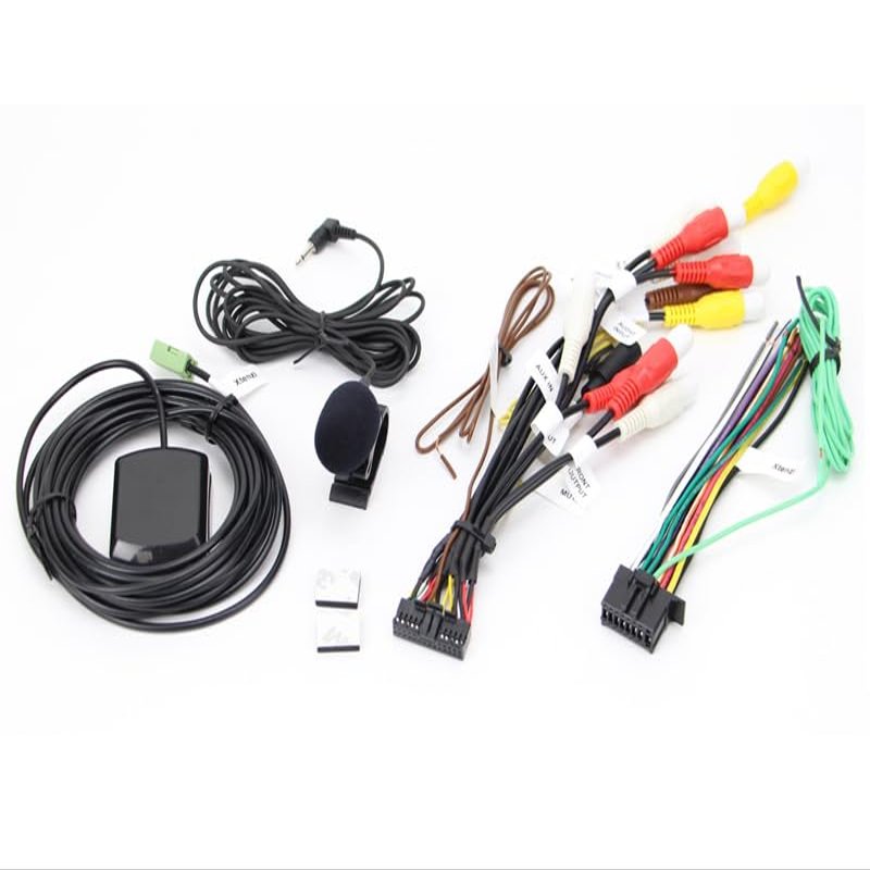 Xtenzi Car Audio 4 Pcs Cable Set XT3309 GPS MIC RCA and Wire Harness Compatible with Pioneer AVH-W4400NEX W4500NWX, AVIC-W6400NEX W6500NEX 6600NEX