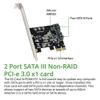 2 Port SATA III Expansion Card with Low Profile Bracket - 6Gbps SATA 3.0 Controller PCI Express x1 Jmicro Chipset for Windows10/8/7/XP/Vista/Linux view 2