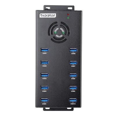 Powered USB Hub 3.0, Sipolar 10-Port USB Hub with 12V 10A Power Adapter, Multi USB Port Expander Fast Data Transfer USB Data Hub Splitter for Laptop, PC,Mobile, Mobile HDD, Flash Drives