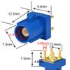 Car Antenna Fakra C Blue 5005 Male Plug PCB Mount Goldplated Straight Connecntor for GPS Telematics or Navigation Pack of 10 view 2