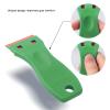 FOSHIO 2PCS Green Plastic Razor Sticker Remover Paint Scrapers with Contoured Grip + 100 PCS 1.5 inch Refillable Double Edge Plastic Razor Blades for Cleaning Adhesive Vinyl Decals Stickers Labels view 4