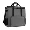 CURMIO Dual-Layer PC Carrying Case, Desktop Travel Bag with Removable Bottom Board for PC Tower, Keyboard, Mouse, Bag Only, Grey view 1