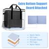 CURMIO Dual-Layer PC Carrying Case, Desktop Travel Bag with Removable Bottom Board for PC Tower, Keyboard, Mouse, Bag Only, Grey view 4