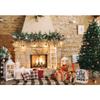 Haboke 7x5ft Christmas Fireplace Theme Backdrop for Photography Christmas Tree Decorations for Xmas Party Supplies Background Pictures Banner Photo Studio Decor Booth Props view 1