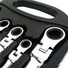 HWZ 7pc Universal Metric Combination Ratchet Spanners Set Key Ratchet Wrench Set Car Repair Set Wrenches 8-19mm Car Repair Tools view 2