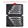 HWZ 12pc Universal Metric Combination Ratchet Spanners Set Key Ratchet Wrench Set Car Repair Set Wrenches 8-19mm Car Repair Tools view 4