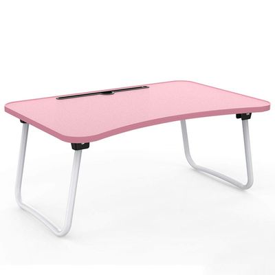 Tables HUAHUA Laptop Bed Tray, Portable Bed Frame Modern, with Foldable Legs, Reading Frame, Tablet (Color : Pink)