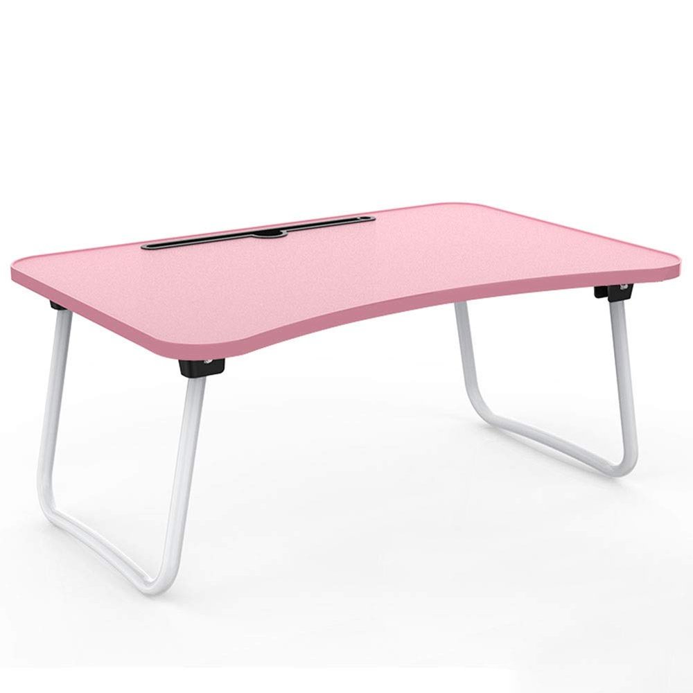Tables HUAHUA Laptop Bed Tray, Portable Bed Frame Modern, with Foldable Legs, Reading Frame, Tablet (Color : Pink)